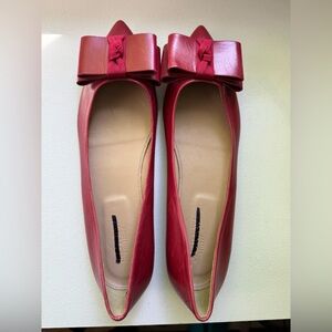 J.Crew Collection Leather Bow Flats